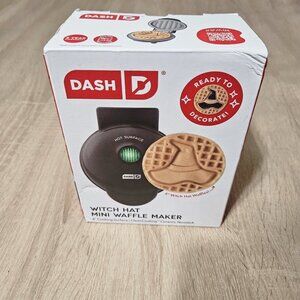 New Dash Witch Hat Mini Waffle Maker 4" Cooking Surface Ceramic Nonstick